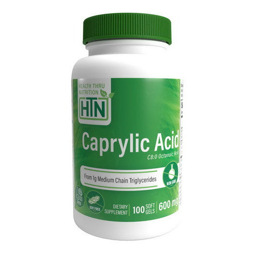 Health Thru Nutritio Caprylic Acid 600 Mg Softgels, 100 Ea